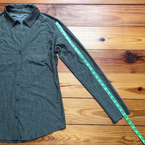 Eddie Bauer Green Long Sleeve Polyester Top, EUC S - Picture 7 of 11